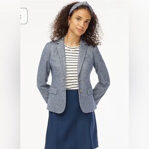 J. Crew Blue Houndstooth Classic Blazer